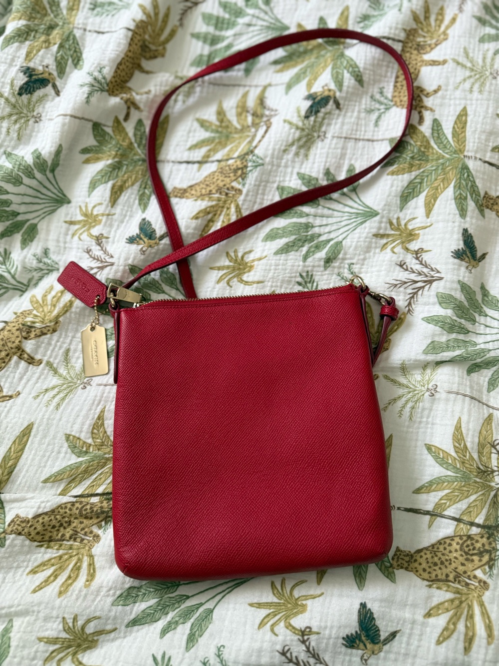 ❤️👜Coach Red Crossbody with Gold Hardware - Picture 2 of 5